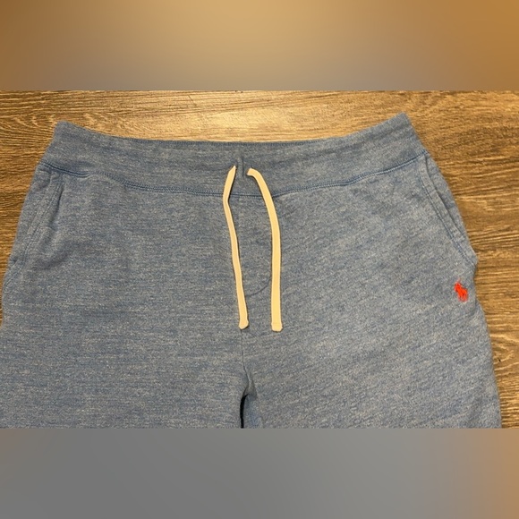 Ralph Lauren Light Blue Fleece Joggers with Red Logo Size XXL - Picture 5 of 6